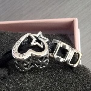Silver Heart and Love Charm Pandora
